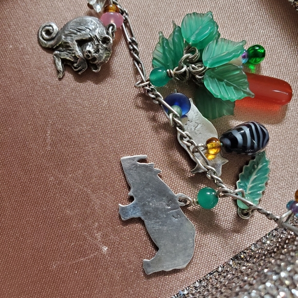 Vintage Lucy Issacs Sterling Rainforest Necklace - Picture 5 of 16